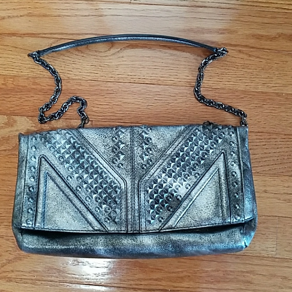 NWOT MCM Metallic Silver Hangbag